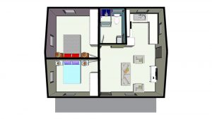 Low cost housing; low cost houses; cheap housing; cheap houses; modular housing; modular houses; small housing; small houses; huisie by die see